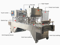 Paixie Nouvelle machine automatique à sceller les tasses de gelée d'eau à moteur PLC pour yaourt, crème glacée, bière et boissons avec bouteilles en plastique