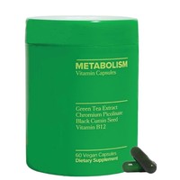 Capsules de vitamines végétaliennes OEM, extrait de thé vert, picolinate de chrome, graines de cumin noir, stimulant du métabolisme, vitamine B12, complément alimentaire quotidien