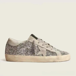 Zapatillas de Diseñador Goldenstar Sneaker Goos High, Zapatos Casuales para Mujer, Super Star de Gamuza con Lentejuelas, Estampado de Leopardo, Blanco Doold Dirty - Product Image 4