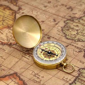 Vật Lý thí nghiệm kit du lịch ngoài trời lật ngoài trời Đi Bộ Đường Dài La bàn bỏ túi đồng hồ La bàn bỏ túi hình dạng đồng la bàn - Product Image 4
