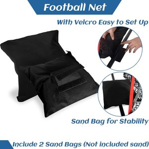 Filet <span class=keywords><strong>de</strong></span> football <span class=keywords><strong>portable</strong></span>, <span class=keywords><strong>cage</strong></span> <span class=keywords><strong>de</strong></span> frappe rapide à monter pour l'entraînement au tir au but et aux passes - Product Image 2