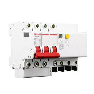 Interruptor Automático Delixi DZ47SLE con Protección Contra Fugas Tipo C 380V Trifásico Cuatro Cables 3P+N para Equipos Electrónicos Hecho de Plástico - Product Image 1
