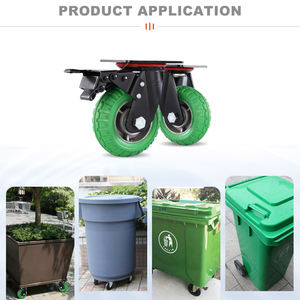 4''5''6''8 ''Hochleistungs-Lenkrad Gummi rolle Industrie wagen Rollen Voll gummi rad - Product Image 5