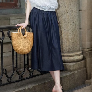 Women High Waist A-Line Midi Skirt Casual Office Work Travel Summer Fall Fashion Skirt - Product Image 1