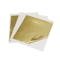 Feuille d'or artificielle de Taïwan à bas prix, 9x9 cm, pour meubles, décoration intérieure, artisanat, sculpture, dorure de cadres