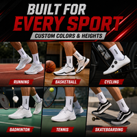 Chaussettes de sport les plus vendues, chaussettes de sport respirantes à séchage rapide, chaussettes de sport personnalisées unisexes, chaussettes de basket-ball en spandex/polyester/coton