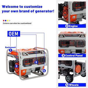 Xách tay 1kw 2kw 3KW xăng máy phát điện đặt với động cơ 4 thì 50/60Hz im lặng khí tự nhiên và Biogas LPG Máy phát điện - Product Image 3