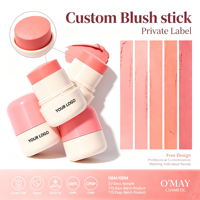 Créez votre logo – Stick de blush crème soyeux waterproof, haute pigmentation, longue tenue, naturel et végétalien, marque privée, vente en gros