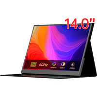 Monitor Portátil Eimio de 14 Pulgadas, Ligero y Fácil de Transportar, Función Completa, Conexión Tipo-C, Plug & Play, Extensor de Pantalla para Laptop, Multipantalla, OEM