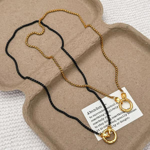 NS1082 Bijoux de haute qualité en diamant pour la religion chrétienne Chaîne en acier inoxydable plaqué or CZ Micro Pave Cross Pendant Necklace - Product Image 6