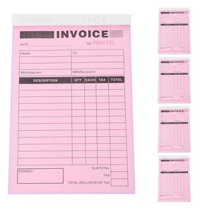 Carnet de factures personnalisé avec logo, format A5, papier autocopiant, 5,5 x 8,5 pouces, carnet de commandes d'achat, 5-9/16 x 8-7/16 pouces, carnet de commandes de vente - Product Image 2
