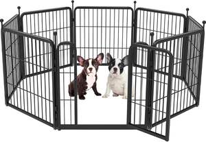 Piccoli animali domestici di metallo recinzione per cani box con porte quadrato per cani box per interni ed esterni uso campeggio per piccoli animali - Product Image 3