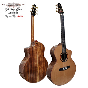 <span class=keywords><strong>Guitarra</strong></span> acústica Yulong Guo de doble tapa con Koa Back y Side de Aiersi - Product Image 1
