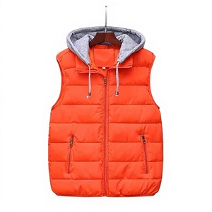 Chaleco Acolchado con Capucha para Hombre, Cálido, Transpirable, Cortavientos, con Cierre, Ligero, Informal, Personalizable - Product Image 1