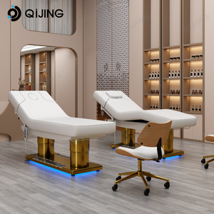 Lusso moderno 4 motori elettrico lettino da massaggio reclinabile per viso Spa letto da massaggio salone di bellezza Spa barella con controllo a pedale - Product Image 5