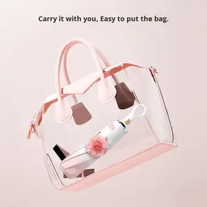 Ультра-легкий японский зонтик от солнца для женщин современный зонтик с автоматическим и полиэстеровым солнцезащитным кремом для путешествий - Product Image 4