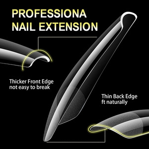 240pcs Flexible Soft Gel <b>Nail</b> Tips Full Cover French Coffin Oval Stiletto ABS Press on <b>Extension</b> <b>Nails</b> - Product Image 3