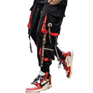 กางเกงคาร์โก้ของผู้ชายกางเกงคาร์โก้เข้ารูปกางเกงคาร์โก้แนวยุทธวิธีสำหรับไปคลับดีไซน์ใหม่ - Product Image 2