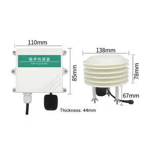 30-130dB ruído ambiental monitoramento on-line ruído medidor sensor ruído transmissor decibel 4-20mA detector rs485