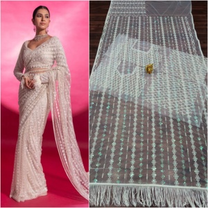 Vêtements indiens et pakistanais Bollywood Saree pour femme Saree Georgette Saree Wedding Saree Disponible en vente en gros Quantité - Product Image 4