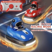 Voiture télécommandée 2,4 GHz avec pare-chocs 180 °   Voitures de course RC de compétition avec rotation, éjection en cas de collision, lumières LED et musique