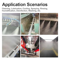 6 Modelos YY Boquilla de Pulverización de Acero Inoxidable Duradera de 1/4'' Ajustable, Boquilla Atomizadora de Niebla Fina Accionada por Agua