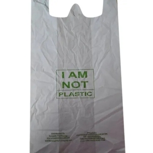 Sac fourre-tout écologique en fécule de maïs réutilisable compostable biodégradable emballage plastique recyclable - Product Image 1