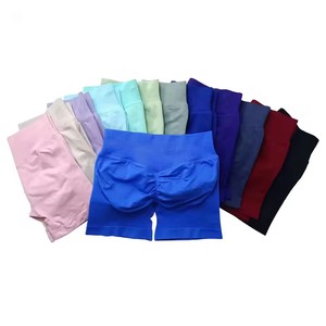 <span class=keywords><strong>Pantaloncini</strong></span> da <span class=keywords><strong>donna</strong></span> a vita bassa da palestra per allenamento sportivo da corsa Leggings senza cuciture con Lifting per stivaletti da Yoga <span class=keywords><strong>pantaloncini</strong></span> da motociclista - Product Image 3