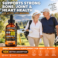 Fabricant de suppléments nutritionnels à marque privée : Gouttes liquides personnalisables de Vitamine D3 K2 4 oz pour le soutien immunitaire