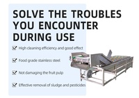 Industriële fruit- en groentewasmachine met bubbels, commerciële reiniger, 304 roestvrij staal, voedselveilige wasmachine
