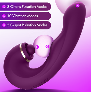 Vibrador de Punto G <span class=keywords><strong>LIL</strong></span> MERMAID con Succión Clitoral, 10 Modos de Vibración y 3 Pulsaciones Clitorales, Recargable por USB, Juguetes Sexuales para Mujeres - Product Image 2