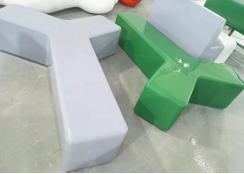 Muebles de mercado urbano al aire libre de fibra de vidrio, silla de espera, patio de recreo personalizado, Banco de jardín, sillas - Product Image 5