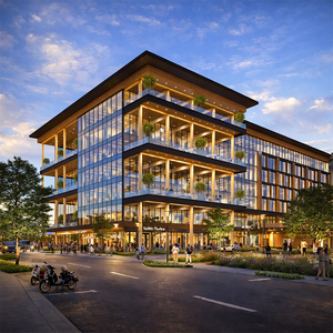 อาคารที่พักอาศัย อาคารพาณิชย์ อาคารสำนักงานสามชั้น โครงสร้างเหล็กสำเร็จรูป ศูนย์การค้ากระจกสำเร็จรูป - Product Image 1