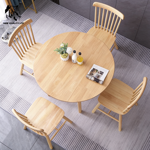 Meubles de salle à manger en bois massif, table ronde, nouvelle mode, prix compétitifs, sur mesure, en stock, prêts à être expédiés, vente en gros Chine. - Product Image 3