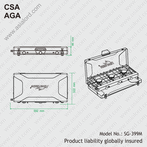 <span class=keywords><strong>Estufa</strong></span> de <span class=keywords><strong>gas</strong></span> portátil de tres quemadores - Product Image 5
