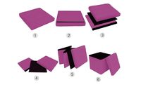 Cube de rangement pliable de haute qualité au design moderne 30*30*30cm, pour la maison, la chambre à coucher, l'entrée, pouf de rangement, banc, ottoman