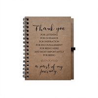 Carnet de Gratitude A6 en Papier Kraft Magnétique à Spirale, 100 Feuilles, Vente Chaude en Gros