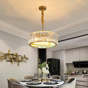 Luminaire décoratif Salon Chambre à coucher Décoration ronde de plafond Lustre moderne en cristal coloré - Product Image 4