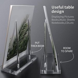 2X acrylique transparent présentoir de table livre <span class=keywords><strong>chevalet</strong></span> support de tablette pour photos livres feuilles de <span class=keywords><strong>musique</strong></span> cahiers CD etc. - Product Image 5