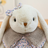 Peluche Lapin Bébé en Gros - Vêtements Interchangeables DIY, Coton Doux & Jupe Brodée