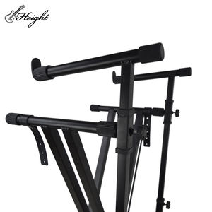 حامل بيانو إلكتروني كامل مزدوج + إطار مرفع حامل بيانو قابل للتعديل حامل لوحة مفاتيح بيانو إلكتروني - Product Image 6