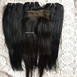 Cierre frontal de encaje HD transparente Texturas totalmente naturales Material de cabello humano crudo disponible - Product Image 3