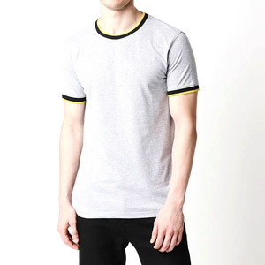 T-shirts pour hommes à manches courtes respirants style urbain, vente en gros, vêtements d'été décontractés, t-shirts de couleur unie pour hommes - Product Image 1