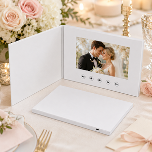 OEM/ODM Brochure Video con Schermo LCD da 7 Pollici, Biglietto d'Auguri Digitale <span class=keywords><strong>per</strong></span> Matrimoni, Libro degli Ospiti, Invito Aziendale, <span class=keywords><strong>Album</strong></span>, Volantino - Product Image 2