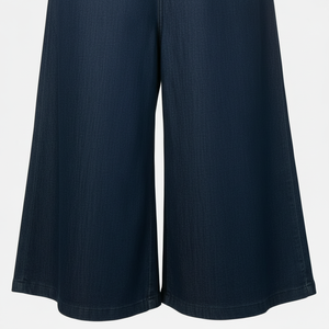 Pantalones y pantalones de mujer de alta calidad Piernas anchas Palazzo Blue Denim Slim Fit Vintage Casual Moda Ventas completas - Product Image 1