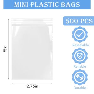 Túi đựng thực phẩm có khóa kéo PE tái sử dụng, cấp thực phẩm, chống ẩm, trong suốt, đứng được - Product Image 4