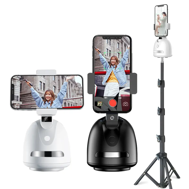 New Tracking Selfie Mobile Phone Stand Tripod Mount Folding Stands 360 Rotation Automatic Tracking Smart Shooting Phone Holder