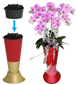 F273 Bandeja de orquídeas de plástico duradero para banquetes de boda y configuraciones de mesas de eventos - Product Image 1