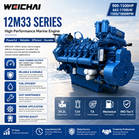 Moteur diesel marin robuste SCDC WEICHAI Baudouin 12M33 900-1500HP V12 4 temps EPA Tier2 pour remorqueurs, navires de marchandises et bateaux de pêche