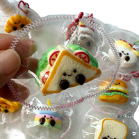 Mainan Mini Lucu Lembut Seri Makanan Simulasi Taba Squishy Warna-warni TPR Silikon Tekan Pereda Stres Slow Rising